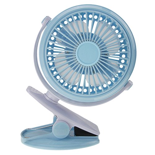 Portable Clip On Personal Fan USB Rechargeable Battery Operated Mini Desk Desktop Table Electric Fan for Stroller Office Room Outdoor Traveling Picnic  360¡ã Rotation  Adjustable Speed - B07BT2163G